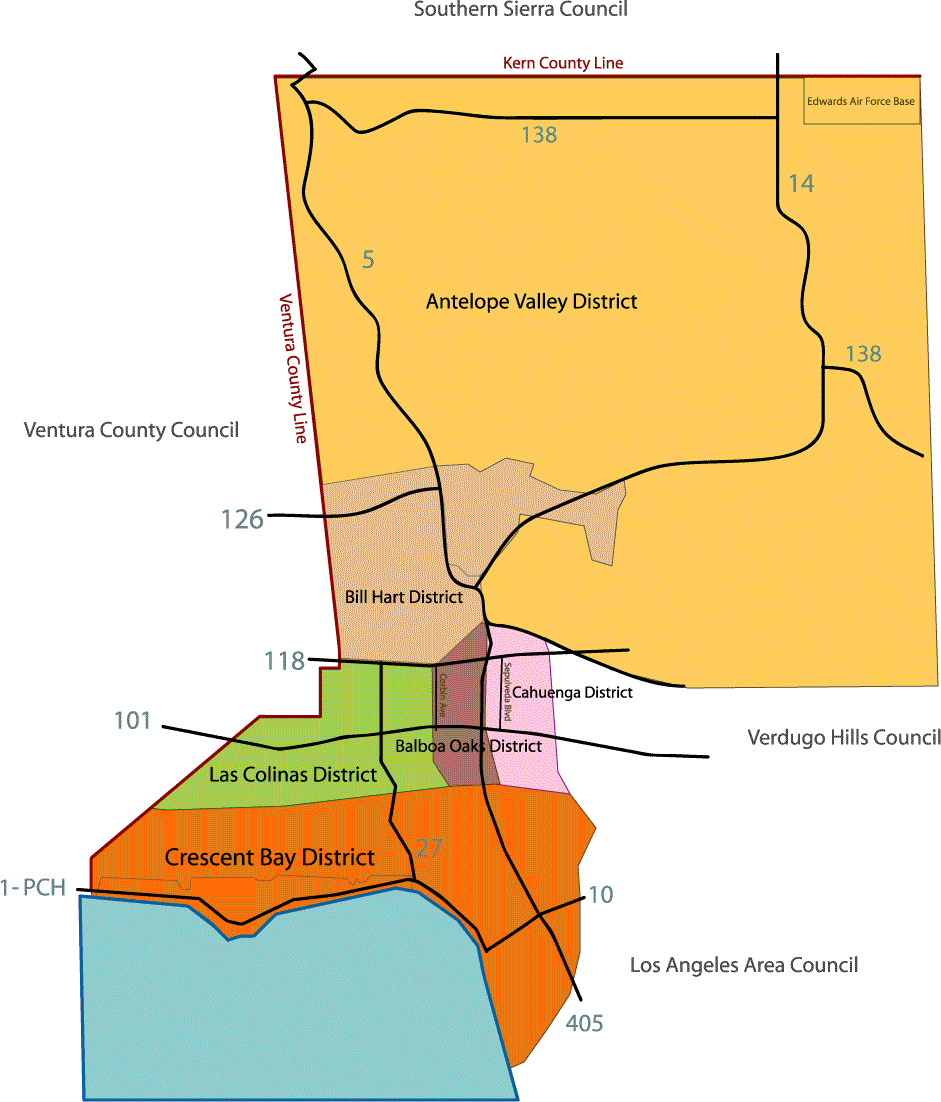boy scouts – western los angeles county council – map of