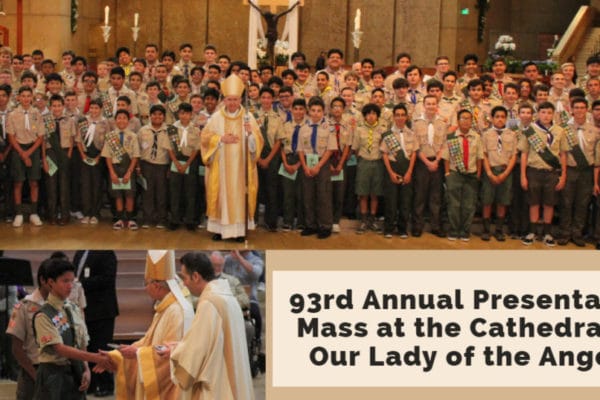 Homenaje a los scouts en la catedral de Los Ángeles